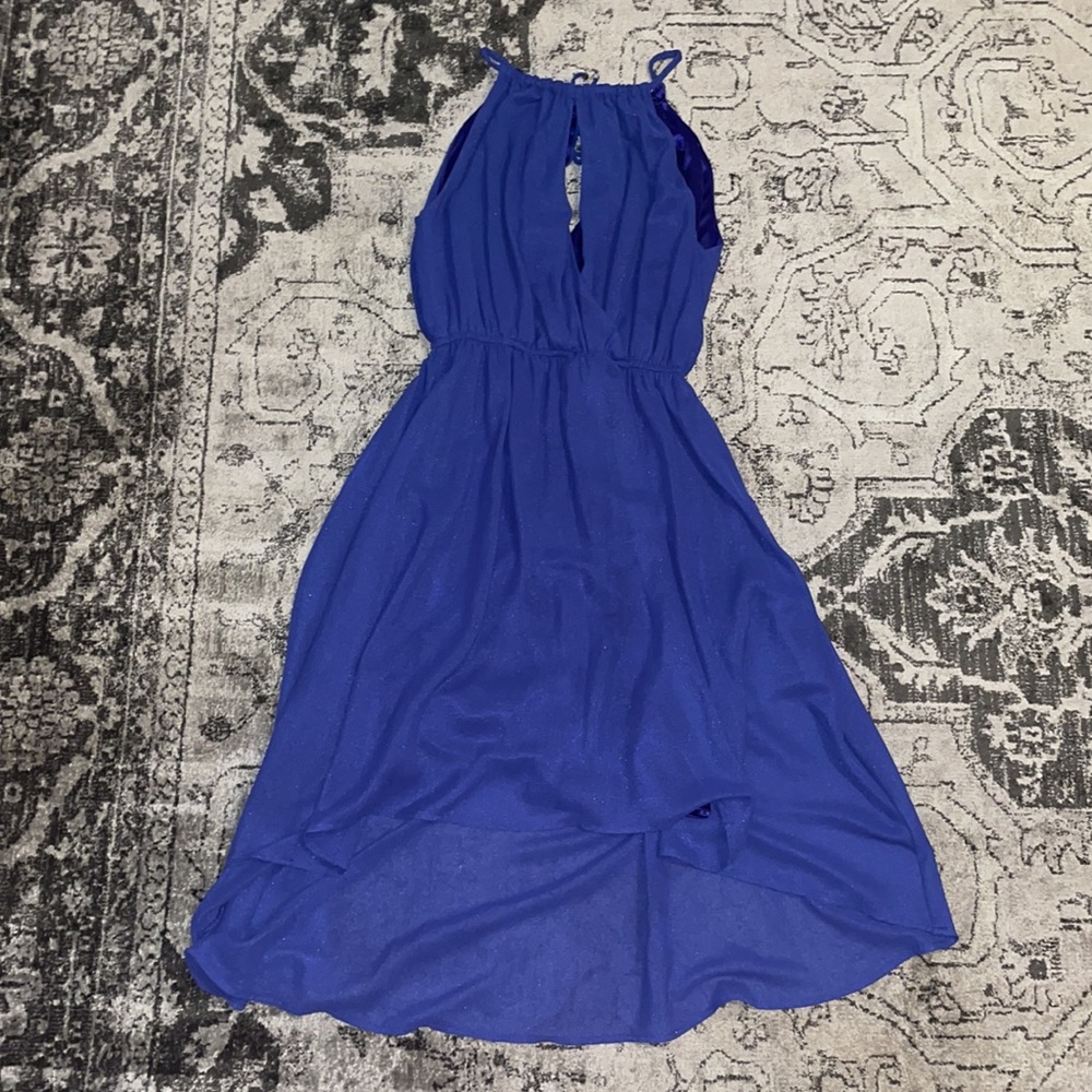 Shimmering purple high low Double Zero dress